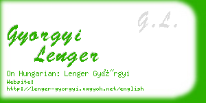 gyorgyi lenger business card